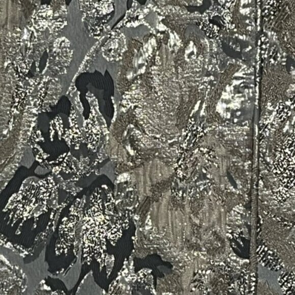 THEIA Brocade Design Metallic Silver Gray Floral Cocktail Dress Size 8 NWOT - Picture 8 of 15